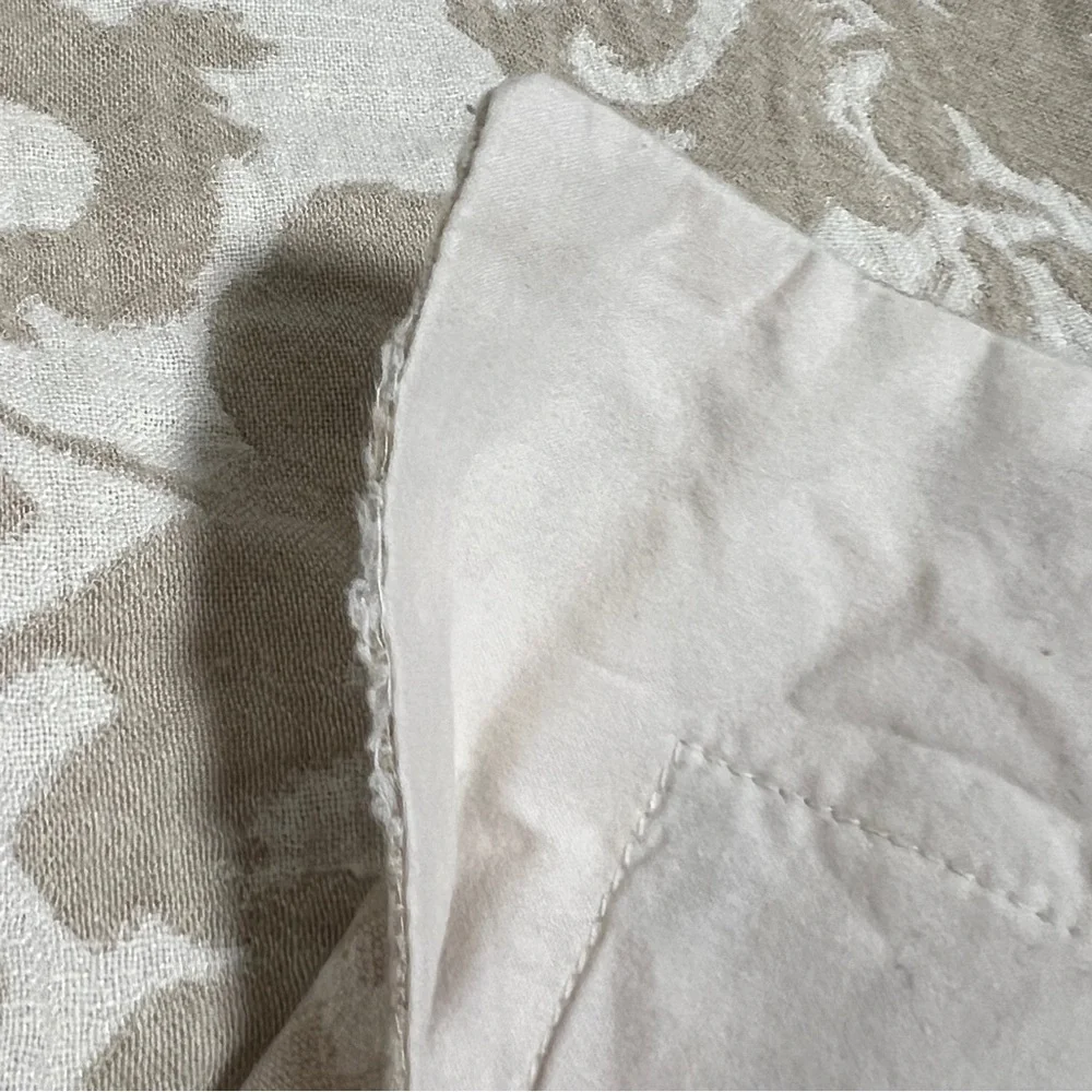 3 Pottery Barn Jacquard Medallion Cotton Linen Euro Sham in Neutral - Picture 16 of 16